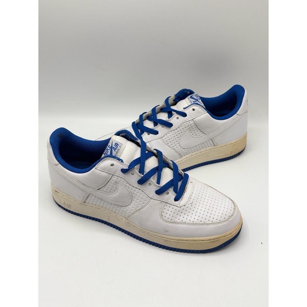 Nike Air Force 1 Low White Royal Blue 313642-141 Mens Size 12 No Box